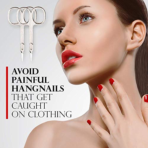 Titania Germany Cuticle Scissors - Premium Quality Tower Point Curved Cuticle Trimmer - For Cutting Dry Skin & Callus For Fingernail & Toenail Grooming