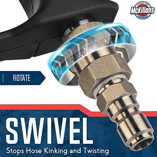 McKillans Pressure Washer Gun with Swivel and 3/8" Male Plug Compatible