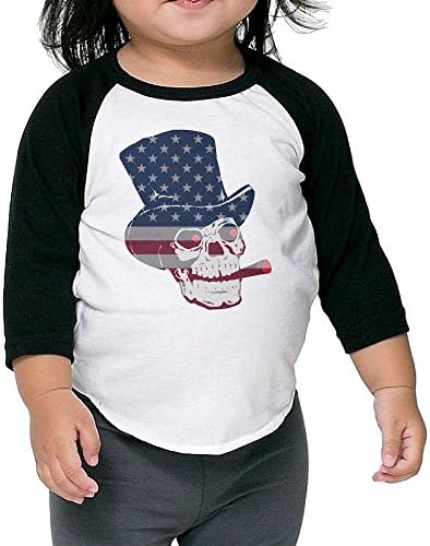U.S. Blues - Grateful Dead 3/4 Sleeves Raglan Toddler Children Kids Custom Round Collar T Shirts Tee Unisex