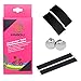 KINGOU Black Carbon Fiber PU Leather Road Bike Handlebar Tape Bar Tapes - 2PCS Per Set