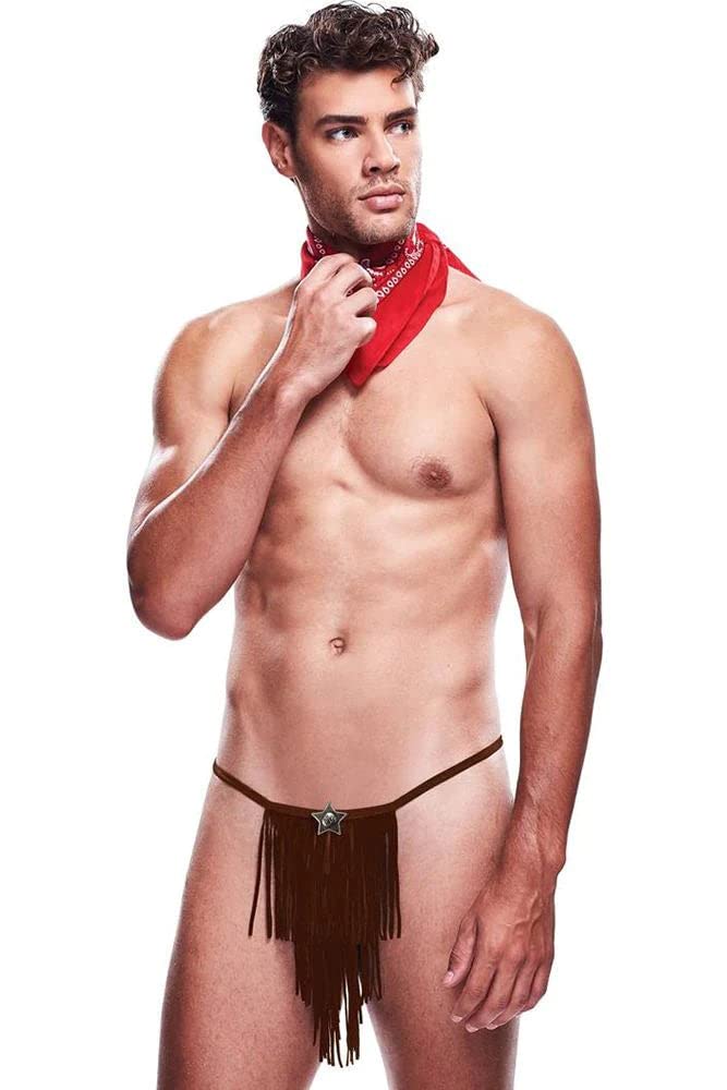 Giddy Up Cowboy Men's Erotic Dress Up by Envy in M/L - 2 Piece Set,Multi,BACEC08ML