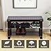 COSTWAY Bamboo Shoe Rack Bench 3-Tier Free Standing Wood Shoe Storage Organizer Shelf Holder Home Entryway Hallway Furniture Eco-Friendly (Black)