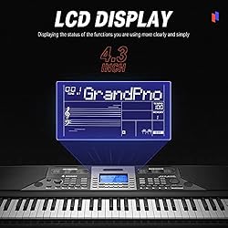 Donner Keyboard Piano, 61 Key Piano Keyboard, Force