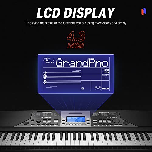Donner Keyboard Piano, 61 Key Piano Keyboard, Force Sensitive