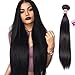 Aigemei 8A Virgin Brazilian Straight Hair one Bundle Deals 100% Unprocessed Virgin Human Hair Weaving Remy Human Hair Extensions 100g Natural Black Color 20
