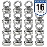 Magnetic Hooks, 25LBS Heavy Duty Neodymium Rare Earth Magnet Hook with 3 Layers Ni Strong Corrosion Protection,Ideal for Indoor Hanging