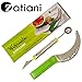 Watermelon Knife Slicer Corer Server Tongs and Melon Baller by ZATIANI #1 High Quality 304 Stainless Steel , SMOOTH SILICONE HANDLE Dishwasher Safe and KID-FRIENDLY