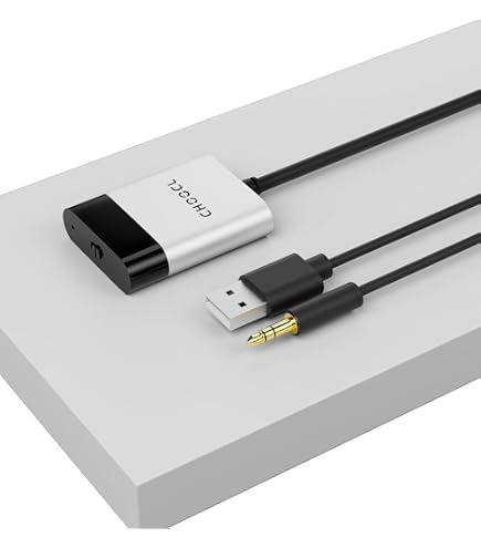 Create idea USB Bluetooth to AUX Receiver Cable 3.5mm In-line Bluetooth Audio Adapter Compatible with Mini Cooper Gen 2 3 R56 R55 F56 F55 R60