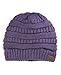 C.C Trendy Warm Chunky Soft Stretch Cable Knit Beanie Skully, Violet