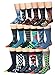 James Fiallo Mens 18-Pairs Colorful Patterned Funky Dress Socks M165+M58-18