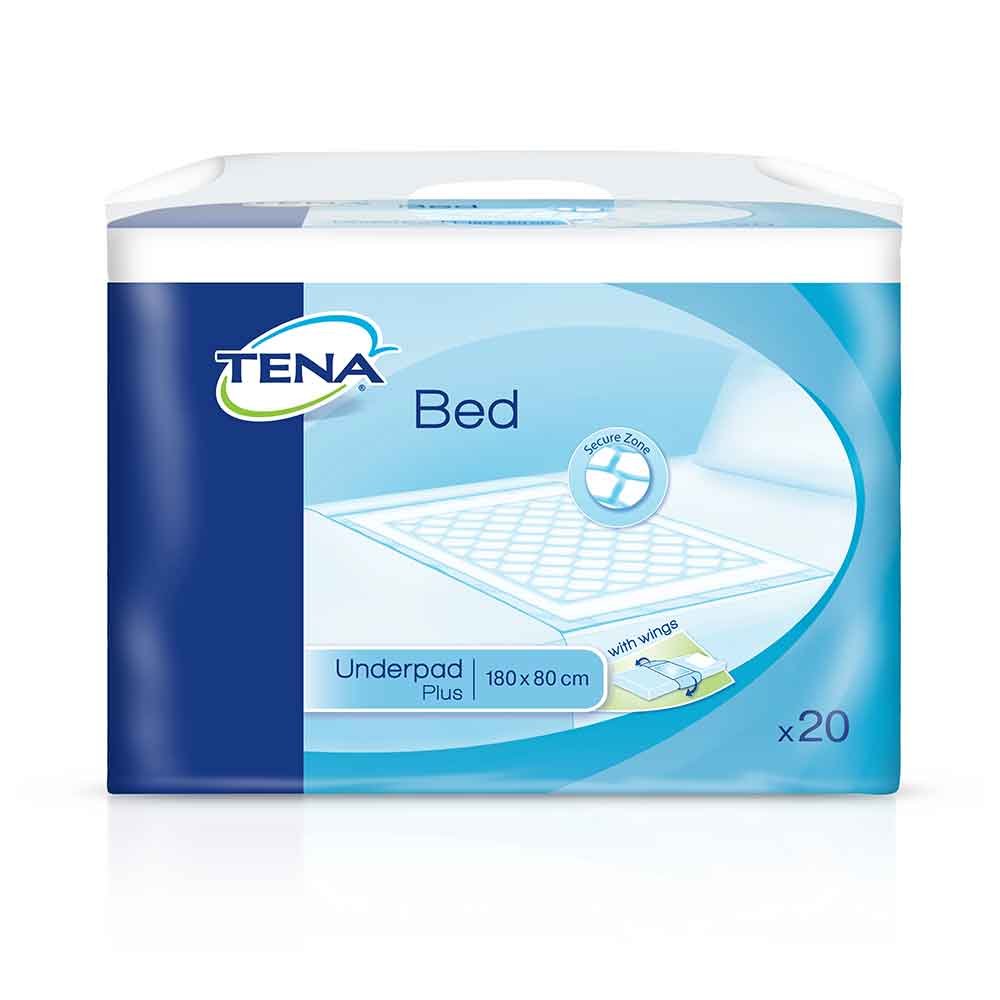 Tena Disposable Bed and Chair Pads 180 x 80 cm (71 x 31.5 inch) - Pack 20 (Eligible for VAT relief in the UK)