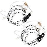 BGC08W Portable Walkie Talkie Earpiece G Shape Clip-Ear Headset for Baofeng UV-5R BF-888S Walkie Talkie Two Way CB Ham Radio(2Packs)