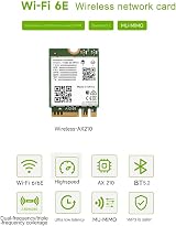 Gathukila AX210 WiFi 6E Wireless Card 5374Mbps 2.4/5/6GHz BT5.2 802.11AX MU-MIMO view 4