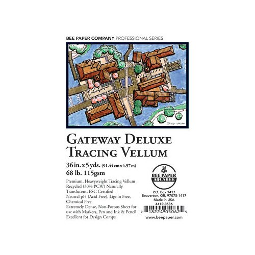 Bee Paper Gateway Trace Paper Roll, 36-Inch by 5-Yards