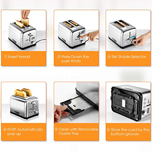 5 HoLife+Slice+Toaster+Stainless+Steel