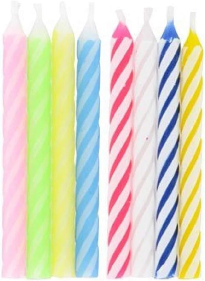 120 Spiral Birthday Candles 60 Pastel and 60 Spiral Brights: Home & Kitchen