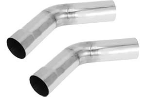 Motoforti 2.5" OD 45 Degree Mandrel Exhaust Tube Car Exhaust Pipe Mandrel Bend DIY Custom Tubing Pipe 5.91" Leg Length T304 S
