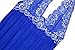Bluetime Womens Halter Babydoll Lace Mesh See-through Sexy Lingerie Set Night Dress (L, Blue)