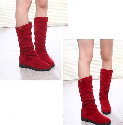 red bottom flat boots