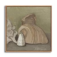 Framed Canvas Wall Art Metaphysical Still Life with Triangle by Giorgio Mordian Canvas Prints Home Artwork Decoration for Living Room,Bedroom - 16x16 inches