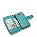 TabPow Galaxy J3 Emerge Case, 10 Card Slot - [ID Slot] Wallet Folio PU Leather Case Cover Detachable Magnetic Hard Case Galaxy J3 Prime/Galaxy J3 Emerge/Amp Prime 2 -Blue