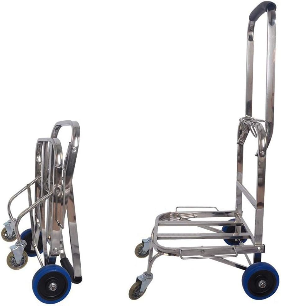 YAODFYL Stainless Steel Folding Moving Trolley with Anti Puncture