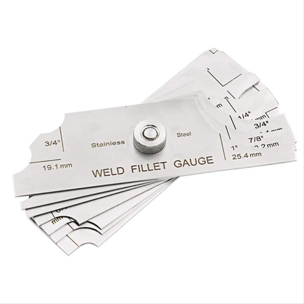 GUOOK Portable 7-Piece Fillet Weld Set with Markings on one Sides Weld Fillet Gage Measuring Fillets
