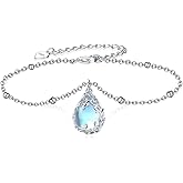 SVODEA Moonstone Bracelet 925 Sterling Silver Filigree Bracelet for Women Moonstone Jewelry Gifts for Women