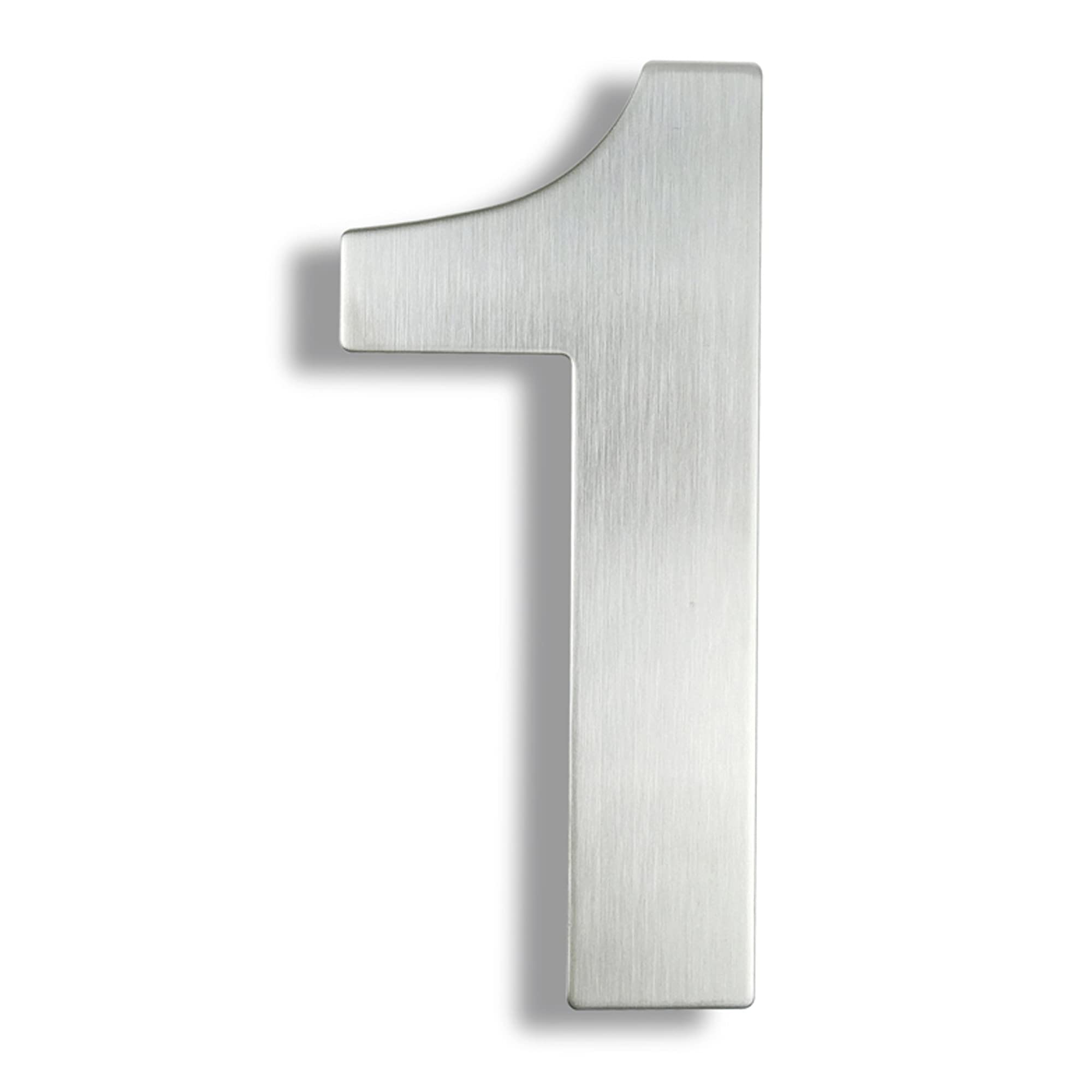 HASWARE 304 Stainless Steel Modern House Number 6 Inch/15cm Stylish Door Alphabet Plaque for Street Home Decor (1, 6 Inch Silver)