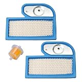 Harbot (Pack of 2 FH451V 11013-7002 Air Filter with Fuel Filter for Kawasaki FH500V FH531V FH541V FH580V FH680D 4 Stroke Engine John Deere M137556 Cub Cadet 490-200-0004 Lawn Mower