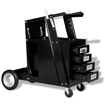 Welding Cart Plasma Cutter Trolley With 4 Locking Drawers Steel