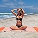 Microfiber Beach Towel for Travel - Oversized XL 70 x 35 Inch - Quick Dry, Sand Free, Extra Large, Lightweight with Zipper Bag - Compact, Perfect for Travel Towel and Beach Blanket (Orange Sunset)…