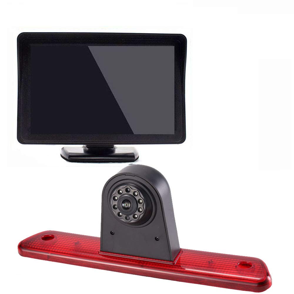 【Parking Camera Kit】4.3'' Inch TFT LCD Screen Auto Monitor + HD Night Vision Brake Light Rear View Camera Reversing Camera for Citroen Jumpy/Peugeot Expert/Toyota Proace van 3 transporter 2007-2016