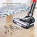 Cordless Vacuum Cleaner, 2 in 1 Stick Vacuum with Strong Suction Long Battery Life LED Headlights, Lightweight Handheld Vacuum