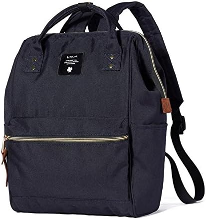 UIYI Teens Canvas Casual Schoolbag Cute Lightweight Multi-functional Backpack 160212 (Deep Blue)