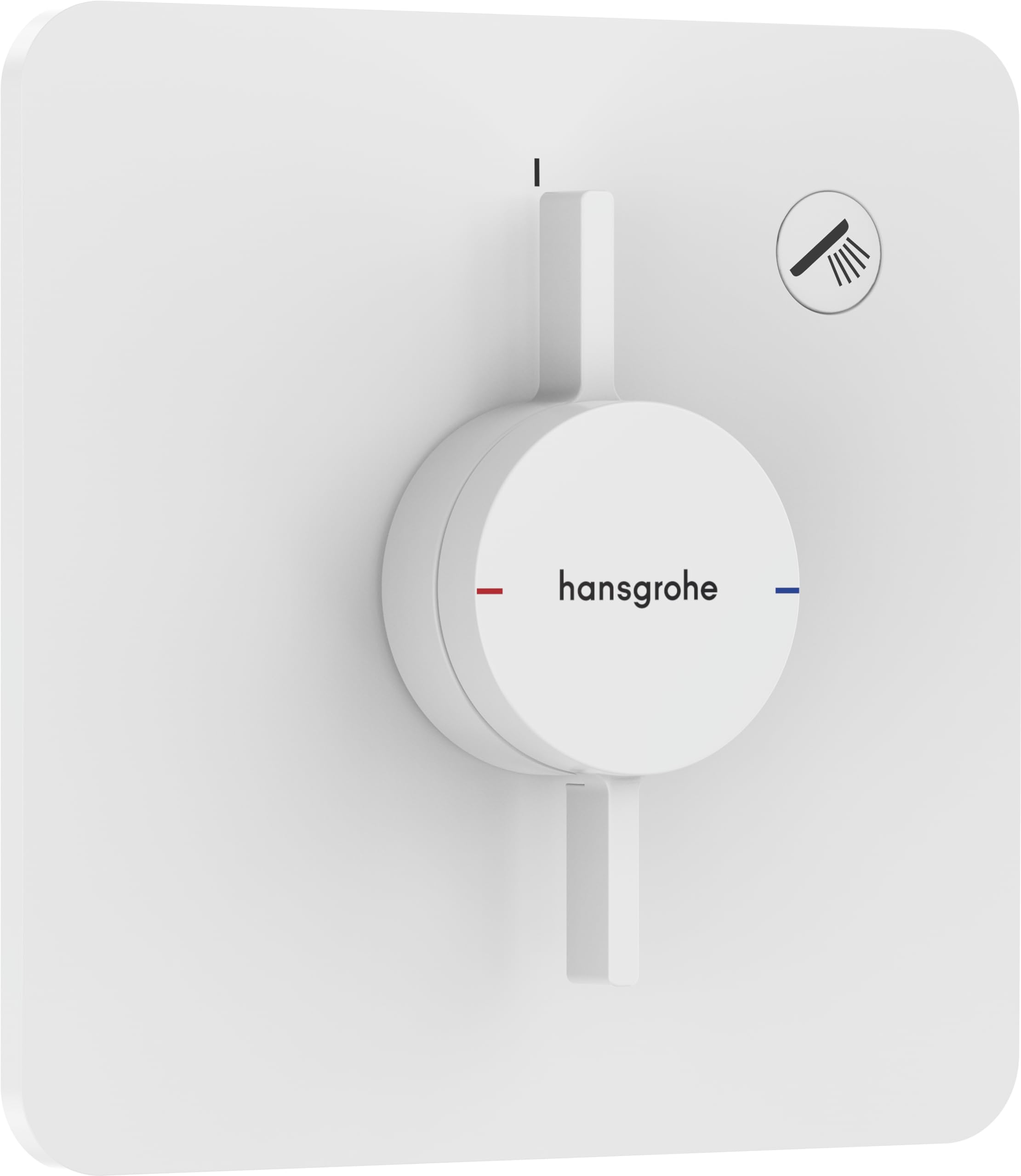 hansgrohe DuoTurn Q - shower mixer conceiled for 1 function, shower mixer tap, single lever shower mixer for iBox universal 2, matt white, 75614700