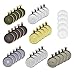 35pcs Pendant Trays Round Bezel with 35 Pieces Glass Cabochon Round Clear Dome, 7 Colors