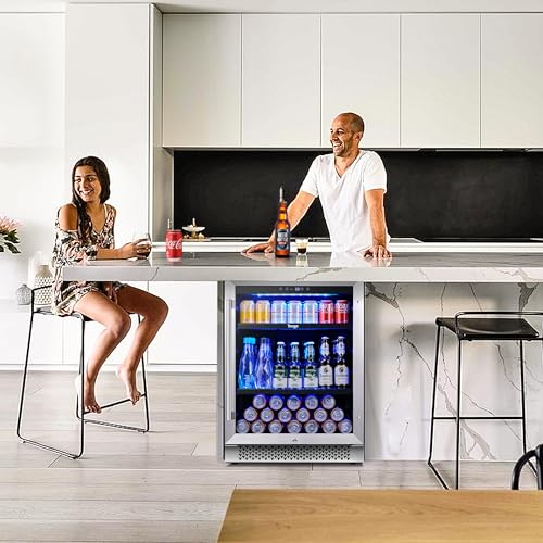 YEEGO 24 Inch Beverage Refrigerators 180 can Beer Fridge Beverage
