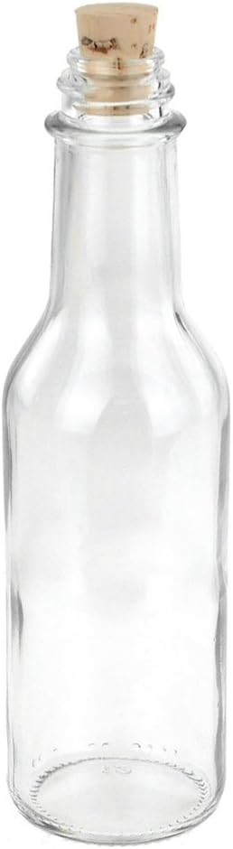Homeford FMK00000000B8901 Glass Bottle Corked Jar, 6-1/2-Inch x 2-Inch, Clear