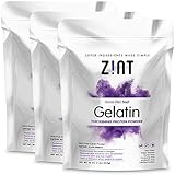 Unflavored Gelatin Powder,Kosher Beef Gelatin By Zint-Pasture Raised 1Lb (Pack of 3)