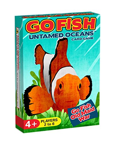 GO FISH Untamed Oceans 3-in-1 Card Game (GO FISH, Old Maid, and War)