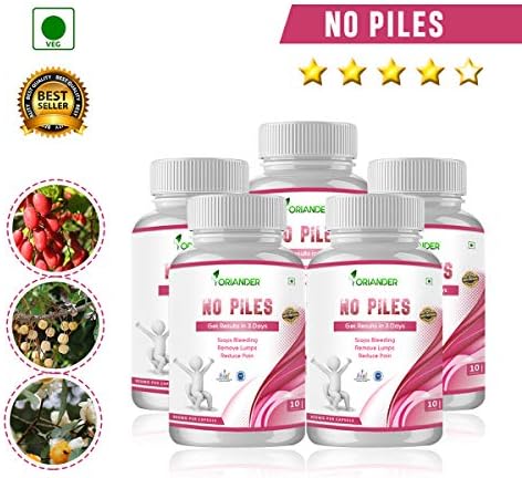 Oriander 100% Natural & Organic No Piles 800 Mg 10 Capsules(Pack Of 5)