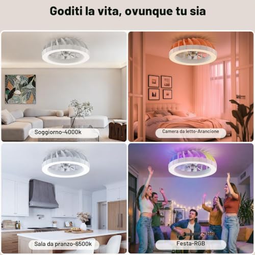 Ateroll Ceiling Fan Accessories for Bedroom