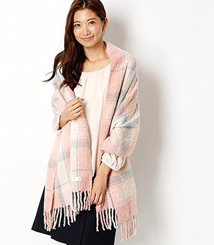 Amazon ロディスポット Lodispotto Ray2月号掲載 ふわもこチェックストール ピンク F ファッション小物 通販