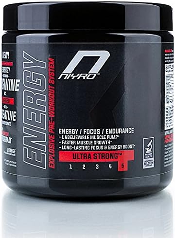 Niyro – Energy Pre-Workout - Energy, Focus &amp; Endurance - Ultra Strong Supplement (300 g Lemon)