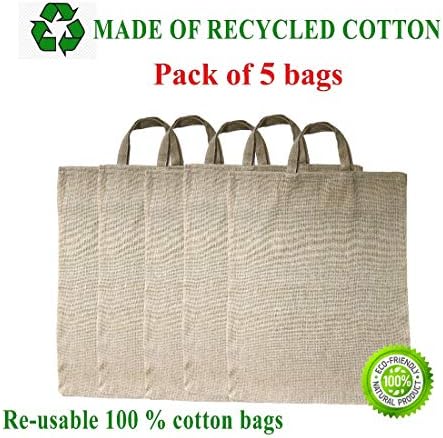 Cotton Bag Reusable Shopping Bag Cum Grocery Bag (Plain Eco-Friendly Tote Bag)