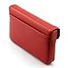 Partstock Multipurpose PU Leather Business Name Card Holder Wallet Leather Credit card ID Case / Holder / Cards Case with Magnetic Shut Red