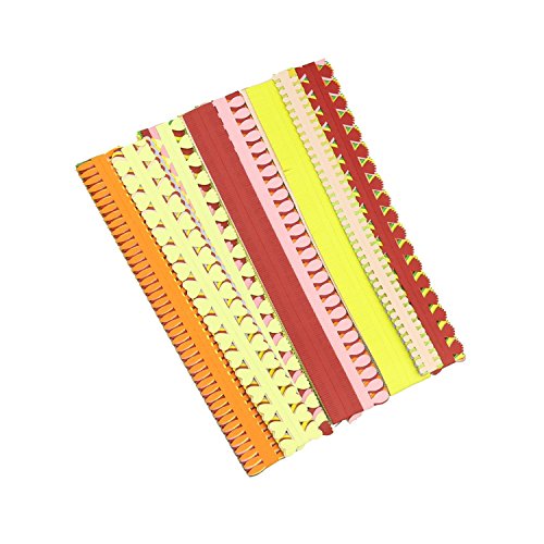 ODETOJOY Flower Quilling Paper Strips Craft Make Paper Flowers Kit for Scrapbooking-(40PCS, 8 Patterns) with Embossing Ball Stylus Tool (8 Pattern Flower)