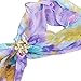 kilofly 4pc Women's Elegant Faux Pearl Crystal Rhinestone Scarf Ring Buckle Clip