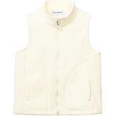 Mud Kingdom Boys Girls Polar Fleece Vest Jacket Ligntweight Plain Vest Full Zipper Sleeveless